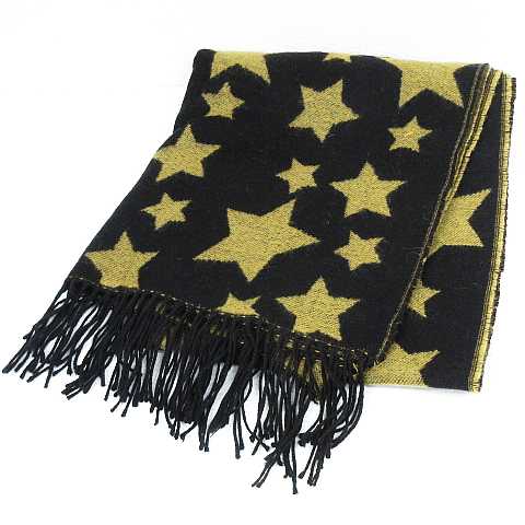 アフタヌーンティー Afternoon Tea Wardrobe ストール ブランケット ひざ掛け ファッション小物 大判 星柄 フリンジ 黒 茶 レディース 151 ベクトルパーク