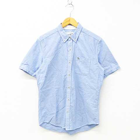 アーノルドパーマー Arnold Palmer カジュアルシャツ トップス 半袖 ロゴ刺繍 ドット柄 切替 ボタンダウン コットン ブルー マルチカラー 3 メンズ 151 ベクトルパーク