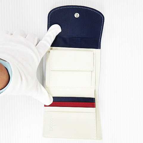 アダバット adabat 財布 ウォレット 三つ折り バイカラー トリコロール