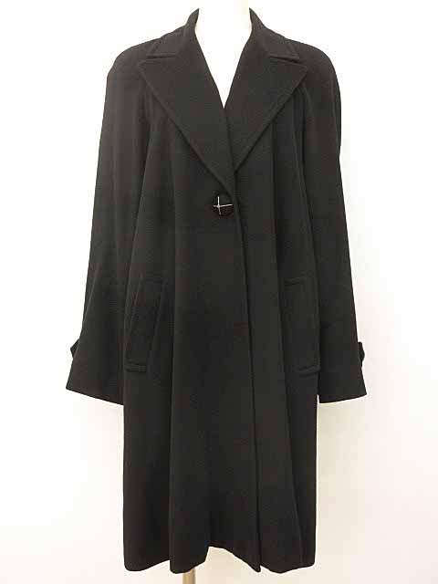 シャネル CHANEL 07A コート カシミヤ ロング 裏地シルク ビッグカラー 
