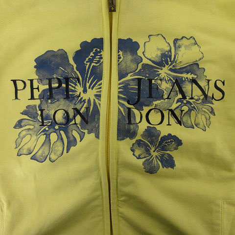 ペペジーンズ Pepe Jeans パーカー 長袖 コットン混 ジップ 前開き 