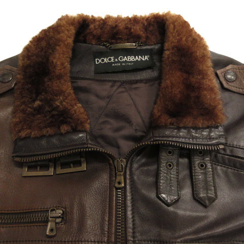 ドルチェ&ガッバーナ ドルガバ DOLCE&GABBANA ジャケット レザー 