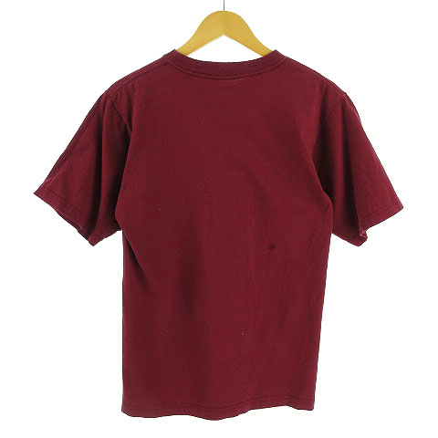 アディダス adidas Tシャツ 半袖 丸首 ロゴ エンジ ホワイト 白