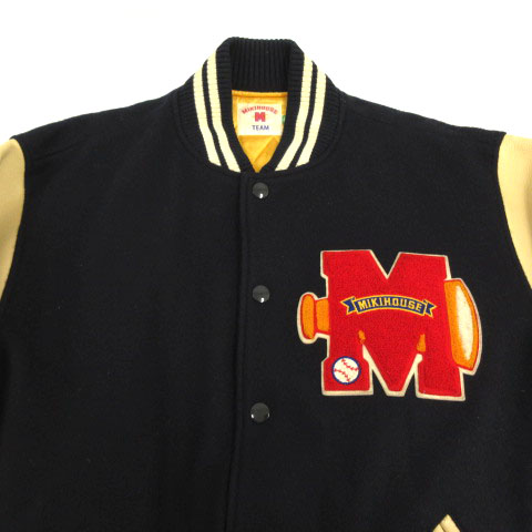 ミキハウス mikihouse ジャケット スタジャン ワッペン ウール混 袖 