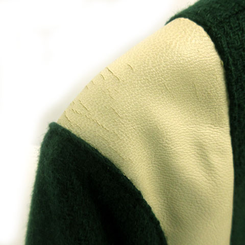 ロデオクラウンズ Rodeo Crowns スタジアムジャンパー スタジャン 長袖 刺繍 中綿入り ウール混 グリーン 緑 S レディース 155 ベクトルパーク