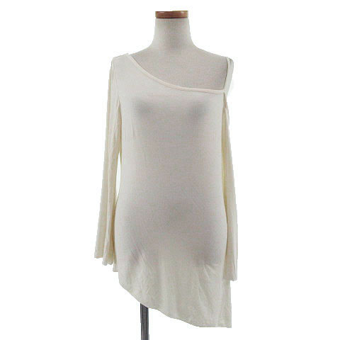 インタープラネット INTERPLANET カットソー 七分袖 アシメ 黄緑 F