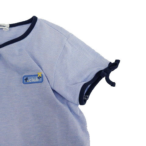 ファミリア Familiar カーディガン 半袖 切替 リボン 刺繍 女の子  