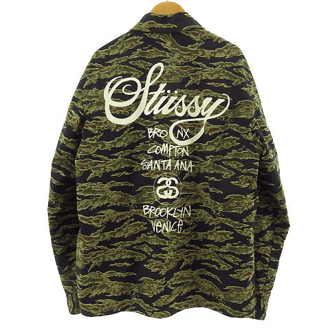 ステューシー STUSSY コーチジャケット タイガー カモフラ 迷彩 