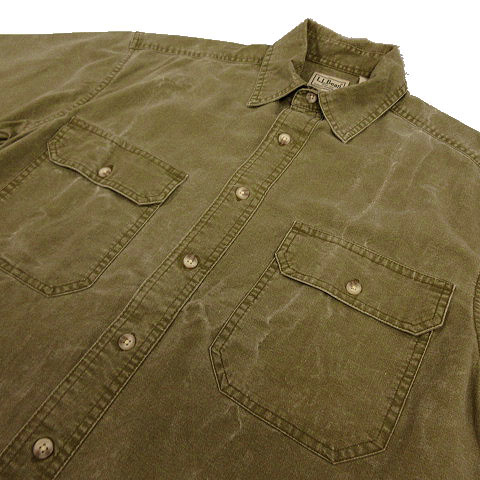 エルエルビーン L L Bean シャツ 半袖 コットン カーキ メンズ 155 ベクトルパーク