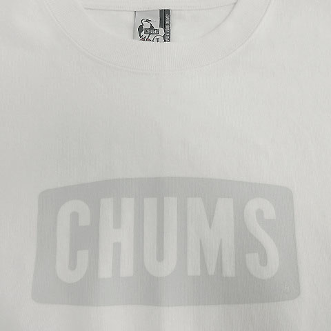 チャムス Chums Tシャツ 半袖 丸首 厚手 ロゴ コットン ホワイト 白 L メンズ 155 ベクトルパーク