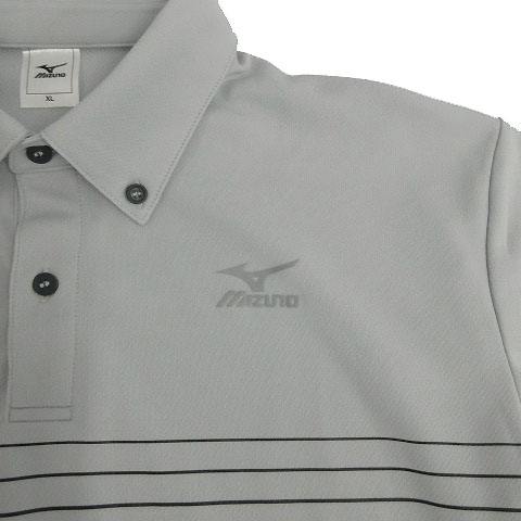 ミズノ Mizuno ポロシャツ 半袖 ボタンダウン ゴルフ グレー Xl メンズ 155 ベクトルパーク