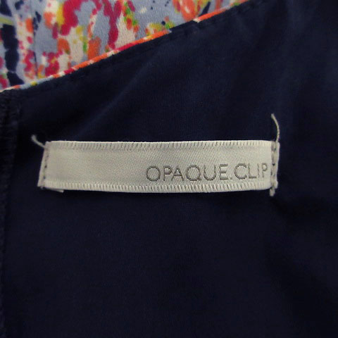 オペークドットクリップ Opaque Clip ワンピース ひざ丈 ノースリーブ レイヤード風 花柄 マルチカラー L レディース 155 ベクトルパーク
