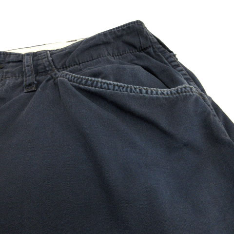 エヴィス EVISU パンツ チノパン ボタンフライ 刺繍 日本製 ネイビー