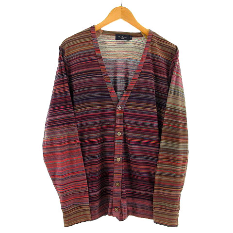 ポールスミス PAUL SMITH カーディガン 長袖 コットン 日本製 ボーダー 