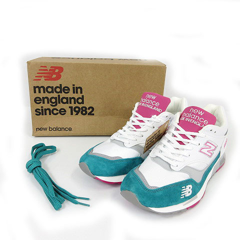 未使用品 ニューバランス New Balance スニーカー M1500wtp 30th Anniversary ロゴ 刺繍 ホワイト 白 ピンク グリーン系 緑系 Usa9 27 メンズ 155 ベクトルパーク