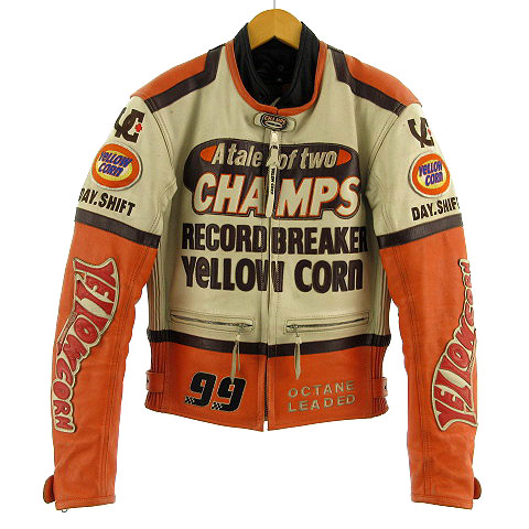 イエローコーン ビックロゴ 刺繍 ライダー ジャケット LLサイズ  