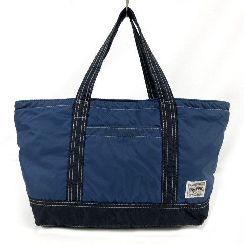 ポーター PORTER トートバッグ ハンドバッグ 鞄 ナイロン ブルー 青