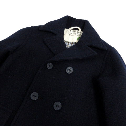フィス Fith Work コート Pコート ダブル ウール混 ネイビー 紺 キッズ 155 ベクトルパーク
