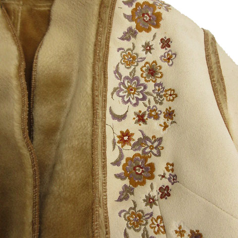 プライドインターナショナルデザイン Pride ジャケット 長袖 花柄刺繍 ベージュ系 レディース 155 ベクトルパーク