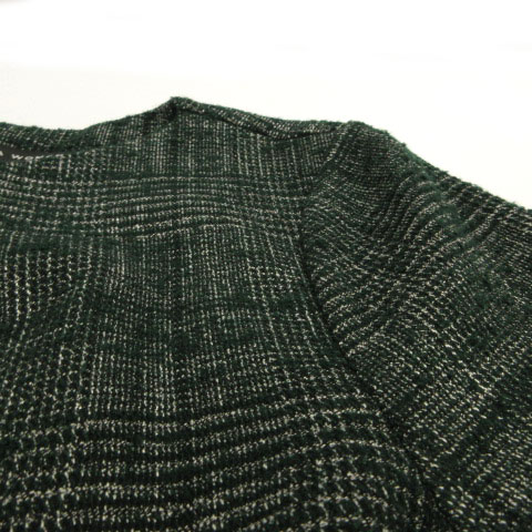 ザラウーマン Zara Woman ワンピース ひざ丈 長袖 ツイード グレンチェック グリーン 緑 グレー S レディース 155 ベクトルパーク