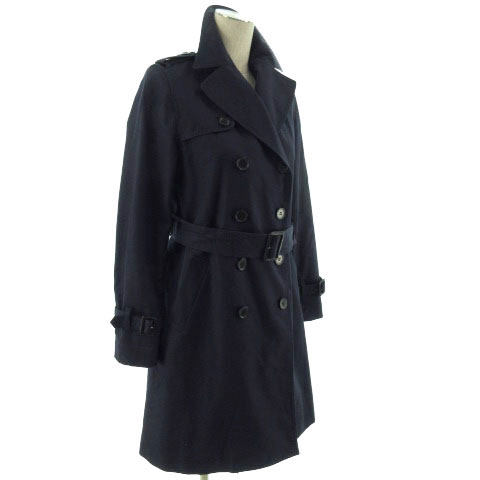 ハッシュアッシュ Hushush コート トレンチコート 長袖 ダブル ネイビー 紺 1 レディース 155 ベクトルパーク