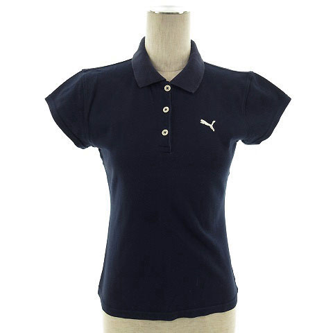 プーマ Puma ポロシャツ 半袖 コットン ネイビー 紺 L レディース 155 ベクトルパーク