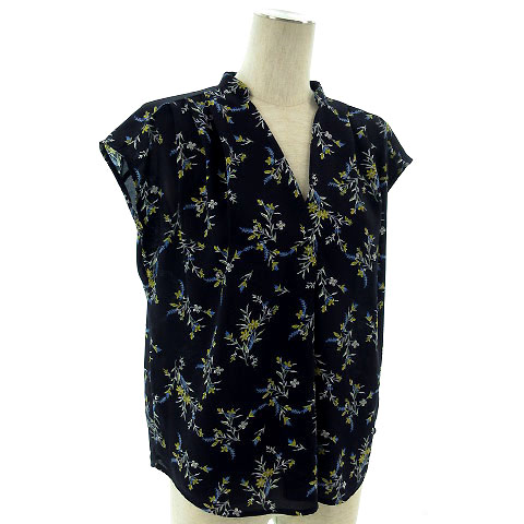 ビス Vis カットソー ノースリーブ 花柄 総柄 ネイビー 紺 ブルー 青 イエロー 黄色 グリーン 緑 ホワイト 白 F レディース 155 ベクトルパーク ビス Vis カットソー ノースリーブ 花柄 総柄 ネイビー 紺 ブルー 青 イエロー 黄色 グリーン 緑 ホワイト 白 F レディース 155 ベクトルパーク
