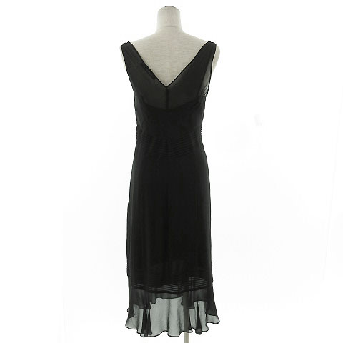 ダナキャランニューヨーク Dkny ワンピース フォーマル ロング ノースリーブ シルク100 ブラック 黒 6 レディース 155 ベクトルパーク