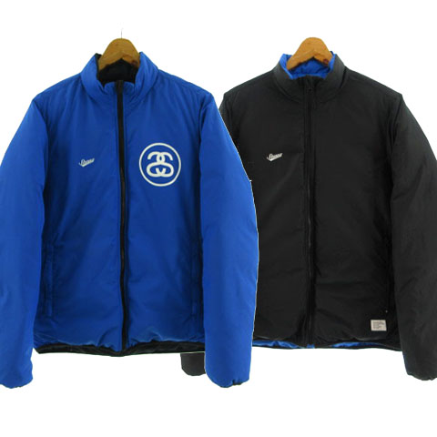 ステューシー STUSSY ダウンジャケット リバーシブル プリント ロゴ No  