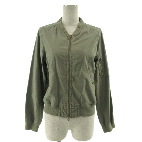 ナノユニバース Nano Universe ジャケット Ma 1 ミリタリー 切替え カーキ F レディース 155 ベクトルパーク