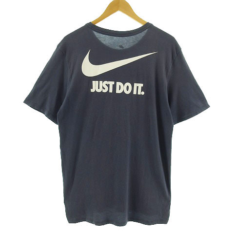 ナイキ Nike Tシャツ 半袖 丸首 Just Do It ブルー系 青系 ブルーグレー L メンズ 155 ベクトルパーク
