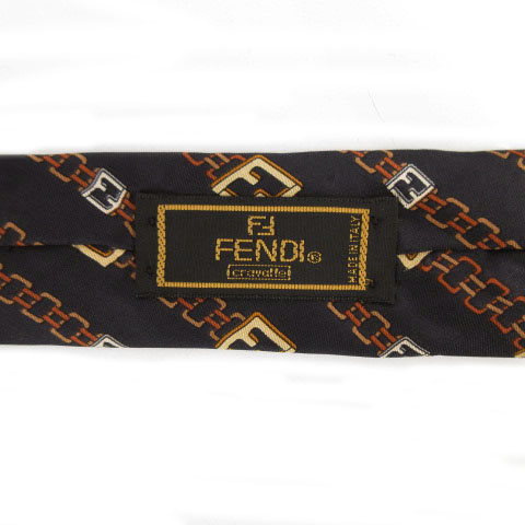 フェンディ FENDI ネクタイ シルク100％ イタリア製 総柄 ズッカ