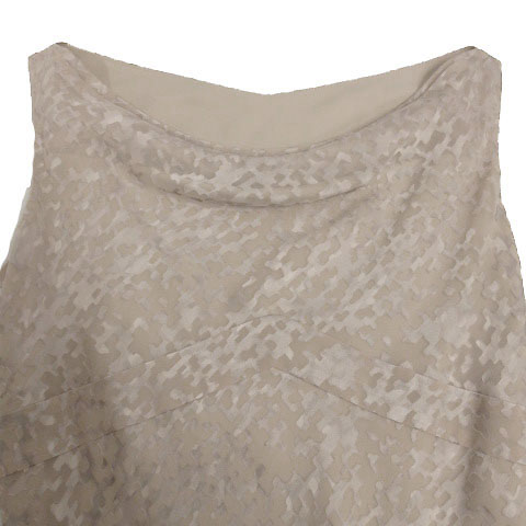 23区 オンワード樫山 アプロディール Applaudir ワンピース ドレスライン フォーマル ミモレ丈 ノースリーブ 総柄 ベージュ 38 レディース 155 ベクトルパーク