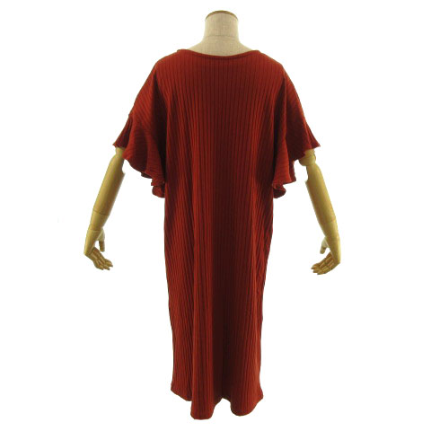 ケイビーエフ Kbf アーバンリサーチ ワンピース 半袖 ミディ丈 フリル リブ ブラウン系 茶系 赤茶 レンガ色 One レディース 155 ベクトルパーク ケイビーエフ Kbf アーバンリサーチ ワンピース 半袖 ミディ丈 フリル リブ ブラウン系 茶系 赤茶 レンガ色 One レディース 155 ベクトルパーク