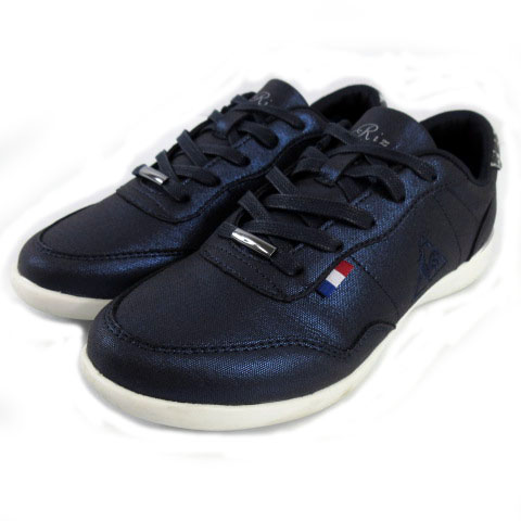 ルコックスポルティフ Le Coq Sportif Riz Raffinee スニーカー ロゴ 光沢 ネイビー 紺 22 5 レディース 155 ベクトルパーク
