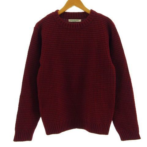 アイランドニットワークス Island Knit Works ニット セーター 長袖 丸首 ウール 日本製 エンジ 2 メンズ 155 ベクトルパーク