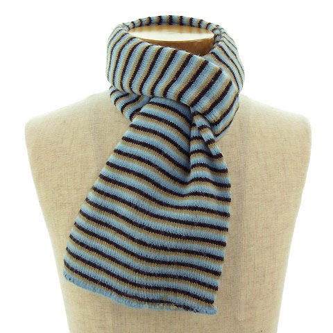 シップス Ships マフラー Maban Of Scotland イギリス製 ボーダー ブルー 水色 ブラウン 茶 ベージュ メンズ 155 ベクトルパーク