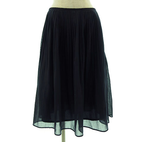 ニューヨーカー Newyorker スカート ミモレ丈 フレアー プリーツ ネイビー 紺 67 93 レディース 155 ベクトルパーク