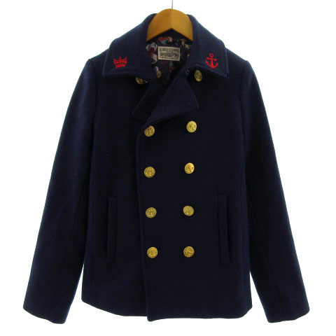 ロデオクラウンズ Rodeo Crowns コート pコート ピーコート ダブル 刺繍 金ボタン ネイビー 紺 ゴールド S レディース 155 ベクトルパーク ロデオクラウンズ Rodeo Crowns コート pコート ピーコート ダブル 刺繍 金ボタン ネイビー 紺 ゴールド S レディース 155 ベクトルパーク