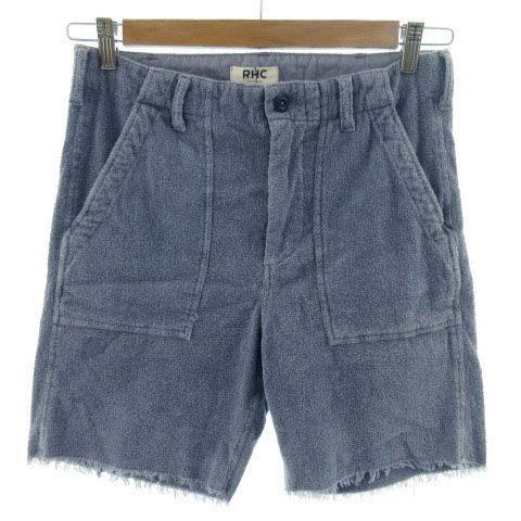 未使用品 ロンハーマン Ron Herman パンツ ショートパンツ パイル地 フリンジ ブルー系 青系 ブルーグレー S メンズ 155 ベクトルパーク