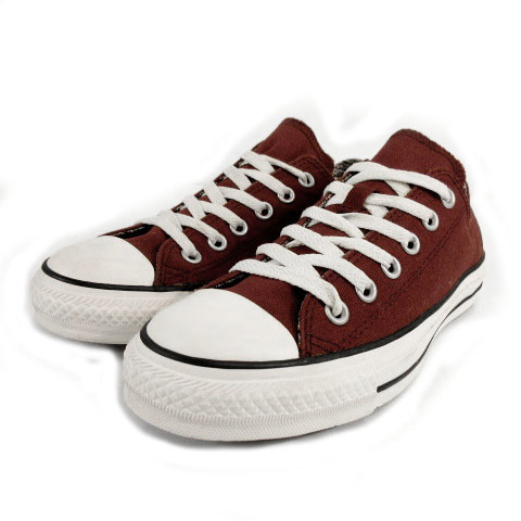 未使用品 コンバース Converse オールスター All Ster スニーカー ローカット キャンバス エンジ ホワイト 白 24 5 メンズ レディース 155 ベクトルパーク