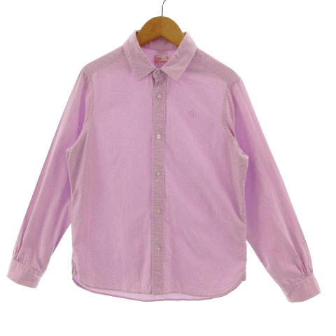 コーエン Coen シャツ オックスフォード 長袖 刺繍 シンプル コットン パープル系 ピンクパープル S メンズ 155 ベクトルパーク