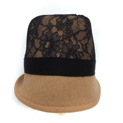 アクアガール Aquagirl ハット 帽子 レディース レース リボン ウール ブラウン 茶 ブラック 黒 レディース 155 ベクトルパーク