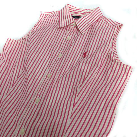 ラルフローレン RALPH LAUREN シャツ ノースリーブ ストライプ ポニー 