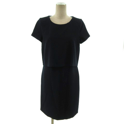 新品☆サタデイクラブ ワンピース L 紺色 ネイビー ZARA ザラ 中古・古着通販】ZARA (ザラ) ドローストリングワンピース