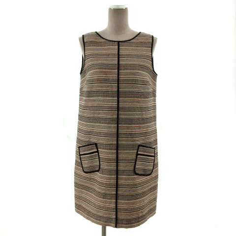 シネカノン Sinequanone ワンピース ノースリーブ ミディ丈 切替え 刺繍 リネン混 ボーダー ベージュ ブラック 黒 ピンク 38 レディース 155 ベクトルパーク シネカノン Sinequanone ワンピース ノースリーブ ミディ丈 切替え 刺繍 リネン混 ボーダー ベージュ ブラック 黒 ピンク 38 レディース 155 ベクトルパーク