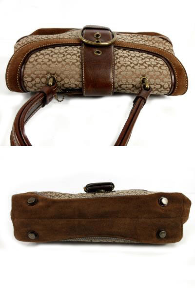 コーチ COACH ハンドバッグ ミニシグネチャー 7078 キャンバス レザー  