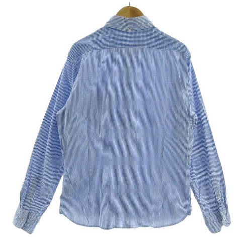 シャツ ナノ様 セミワイド ストライプ クレリック シャツ