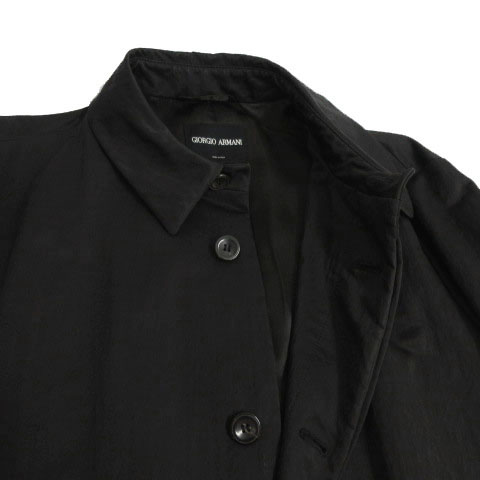 GIORGIO ARMANI アルマーニ　ステンカラーコート　黒　54/XXL GIORGIO ARMANI アルマーニ ステンカラーコート 黒 54/XXL GIORGIO