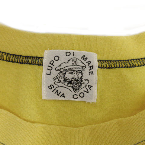 シナコバ SINA COVA Tシャツ 半袖 ロゴワッペン 日本製 イエロー